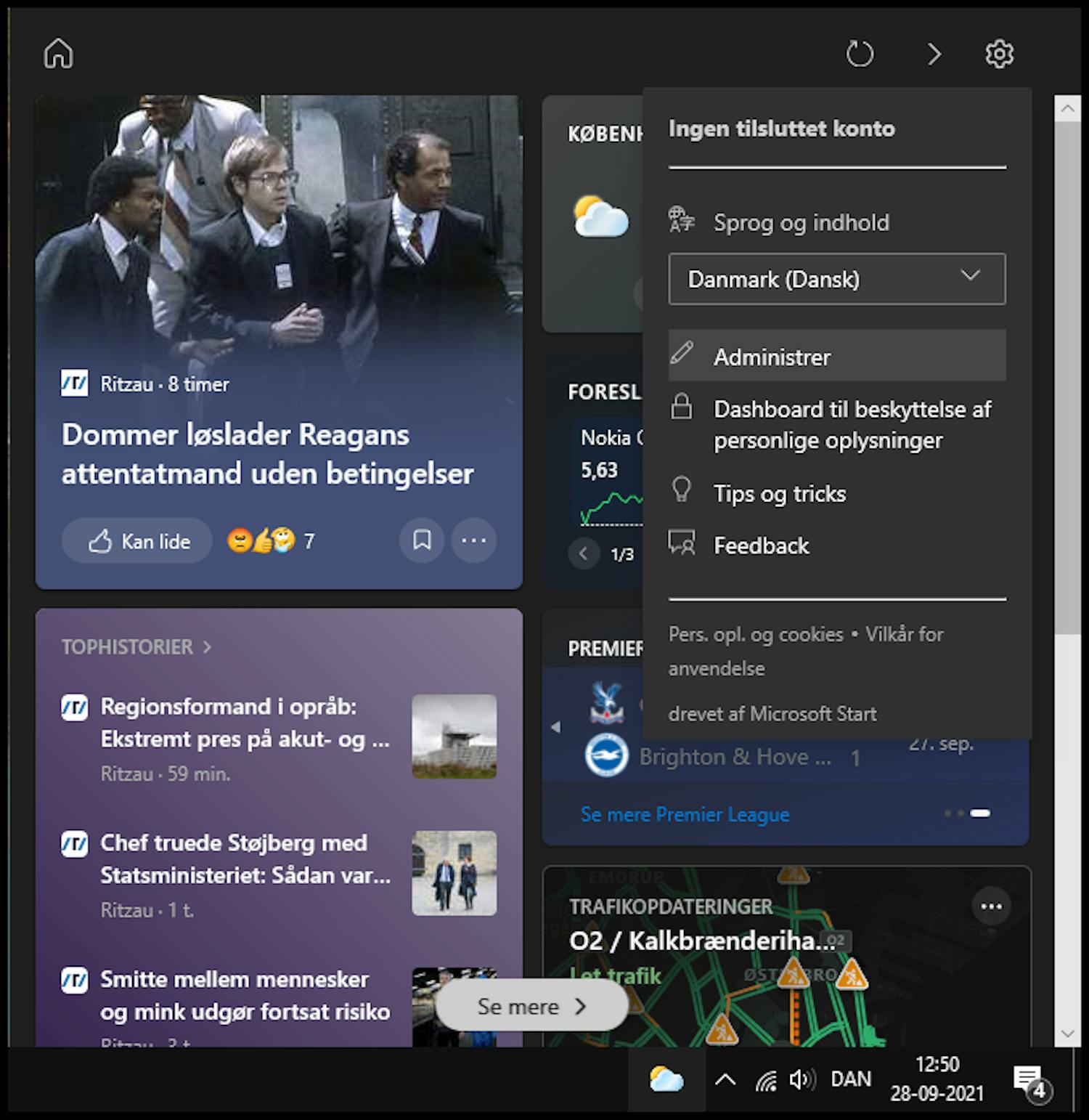 Nyhedsfeed: Dit personlige nyhedsfeed i Windows